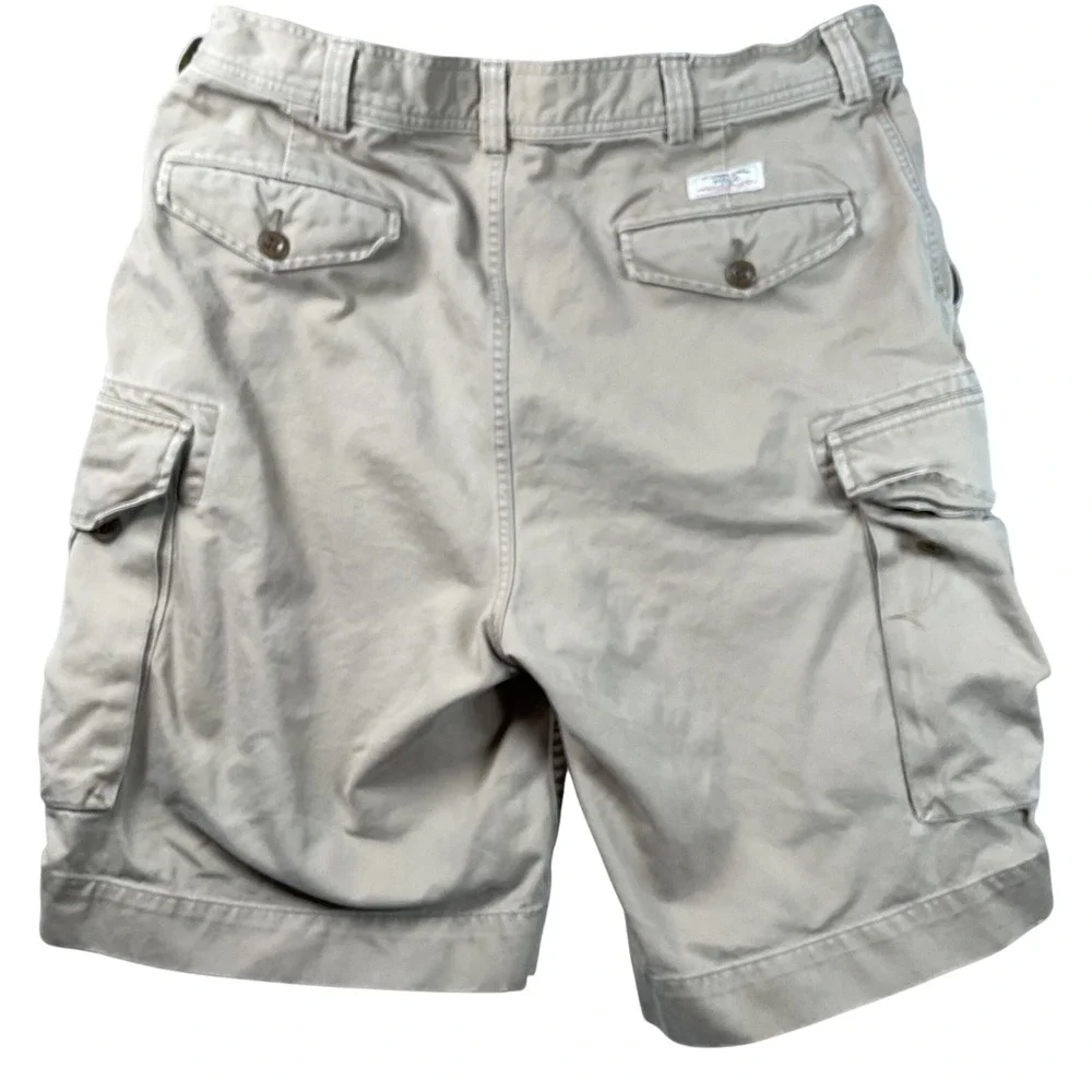 Polo Ralph Lauren‎ Cargo Shorts Mens 36 Tan Khaki Good Cotton Utility Twill